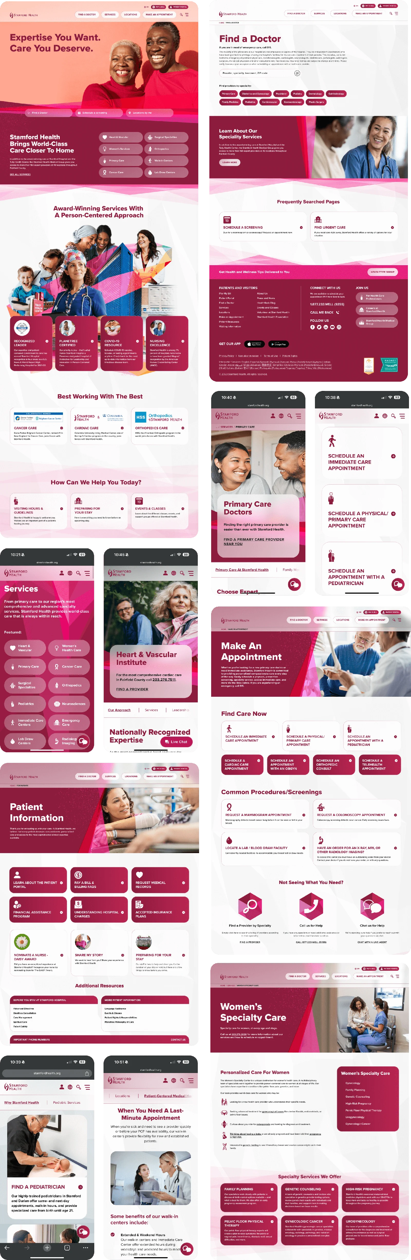 Stamford Health — design board 1