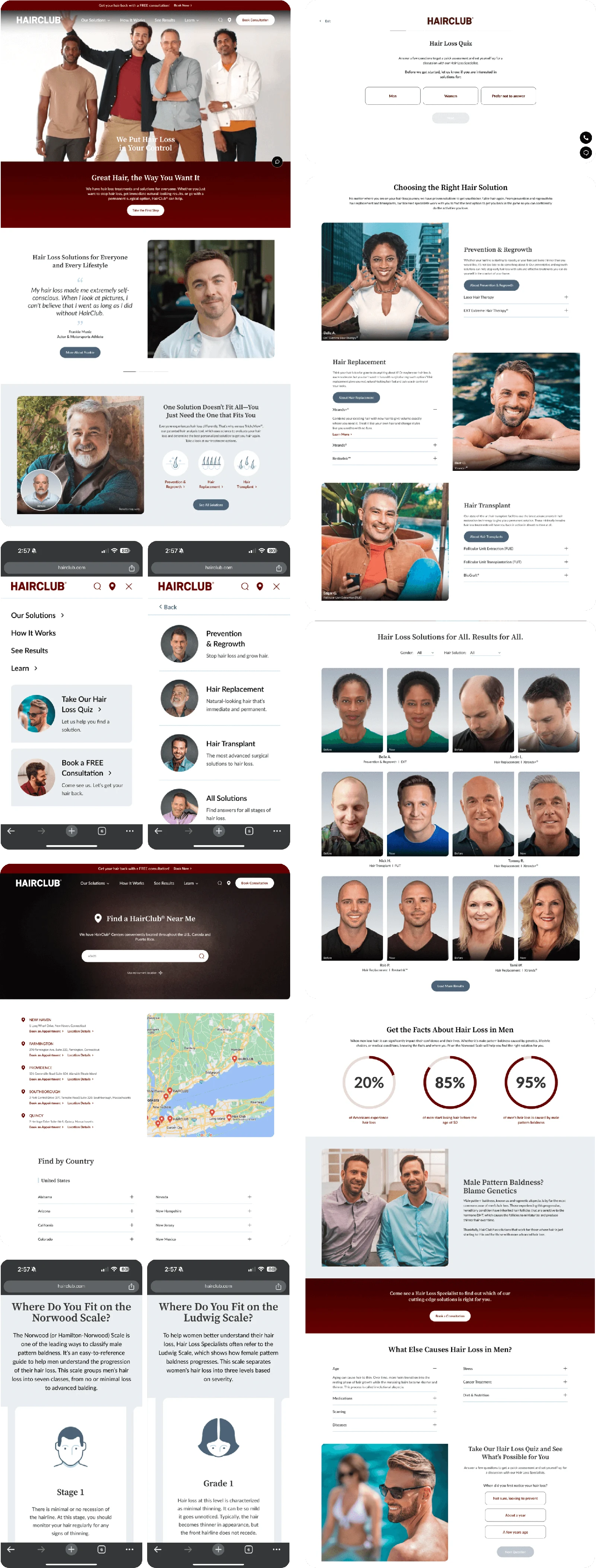 HairClub — design board 1