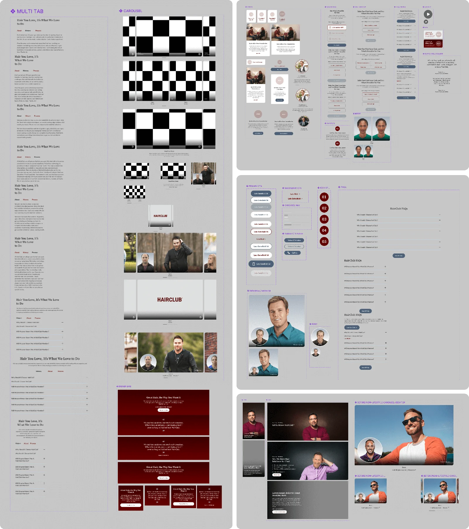 HairClub — design board 2